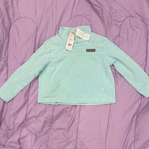 Vineyard Vines Funnel Neck Shep Shirt Aqua Sky Kids Sweatshirt